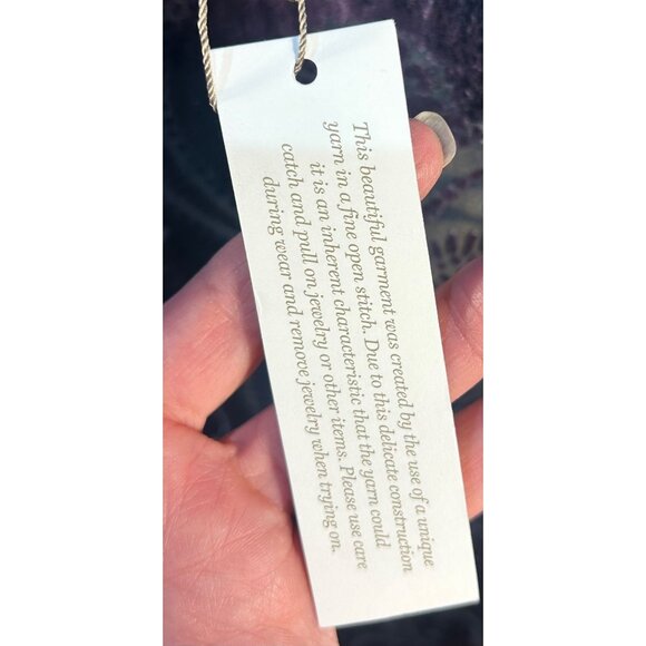 Velvet Burnout Poncho Top S/M OS NWT Navy Purple Semi-sheer Fairy Whimsy Witchy - Picture 7 of 7